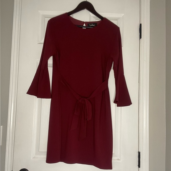 Lulu’s Burgundy red party dress - Picture 3 of 3